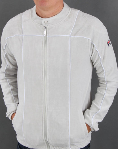 Fila Vintage Terrinda Velours-Trainingsjacke in Grau
