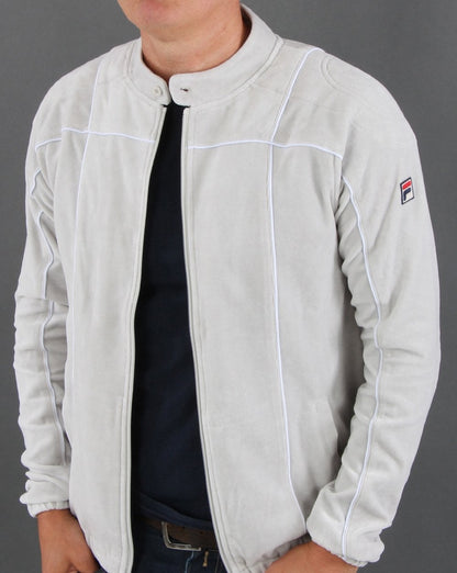 Fila Vintage Terrinda Velours-Trainingsjacke in Grau