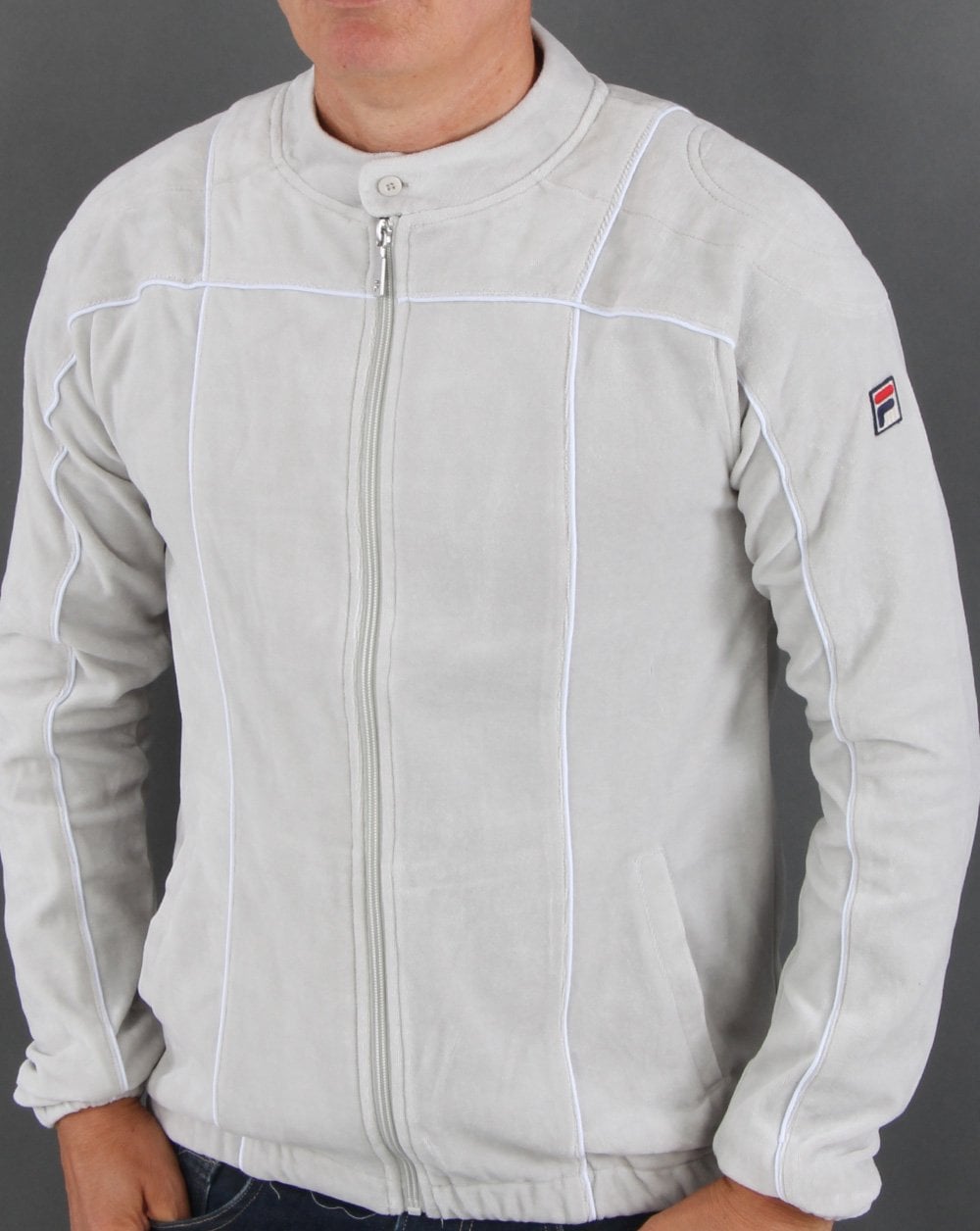 Fila Vintage Terrinda Velour Track Top Grey