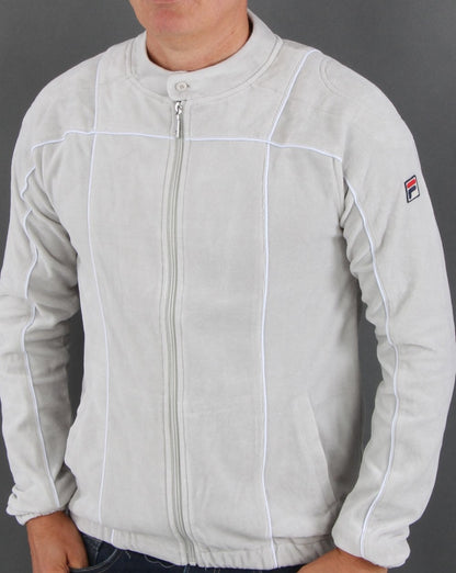 Fila Vintage Terrinda Velours-Trainingsjacke in Grau