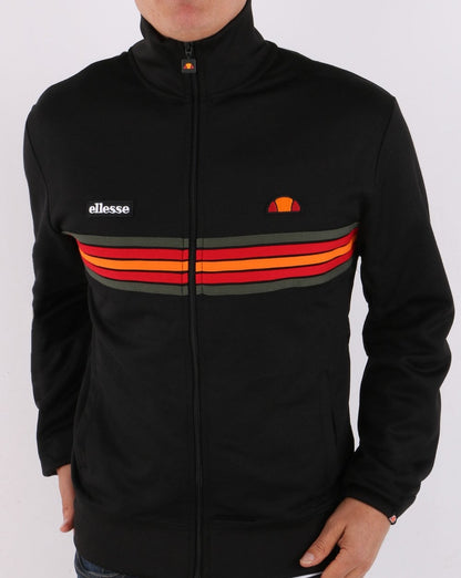 Ellesse – 5-Streifen-Trainingsjacke „80S Elite“ in Schwarz