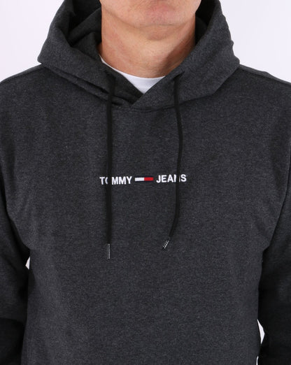 Tommy Jeans – Schwarzer Hoodie mit Logo