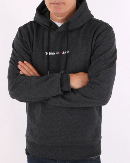Tommy Jeans – Schwarzer Hoodie mit Logo