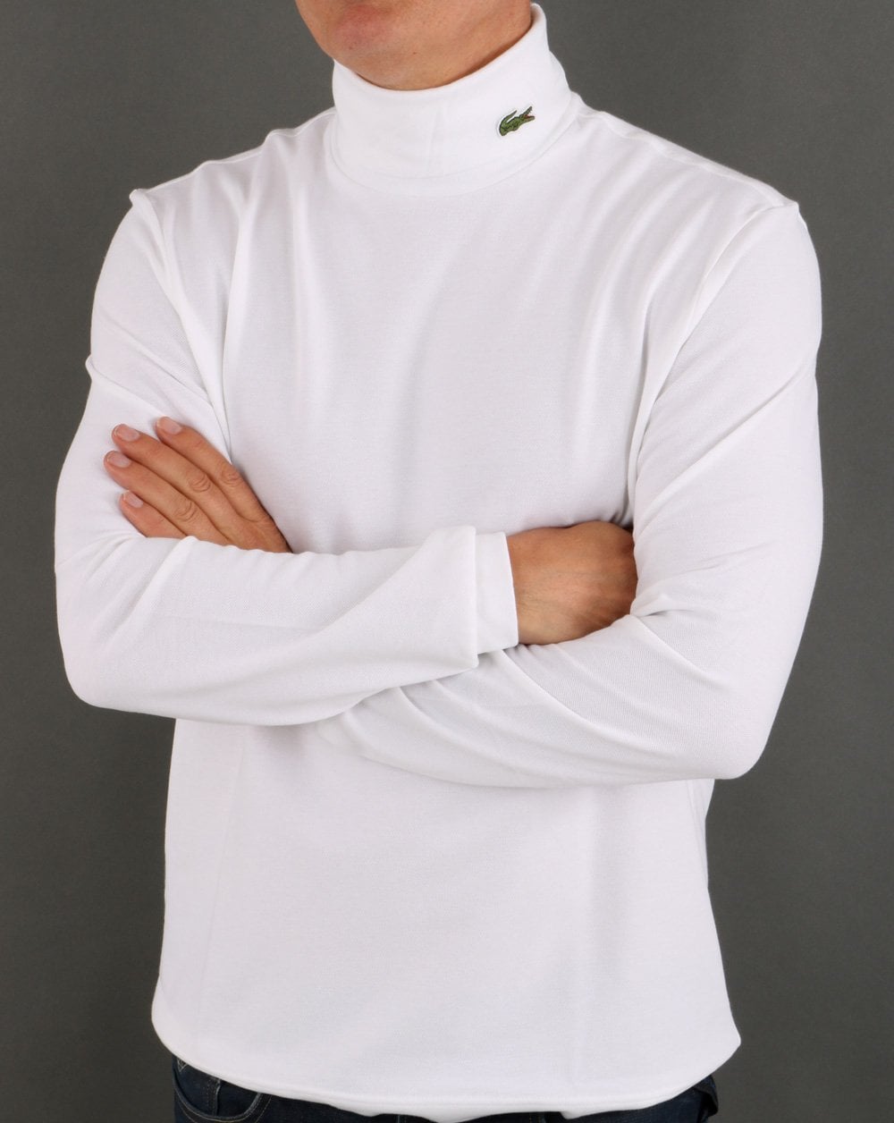 Lacoste Rollkragen Weiß