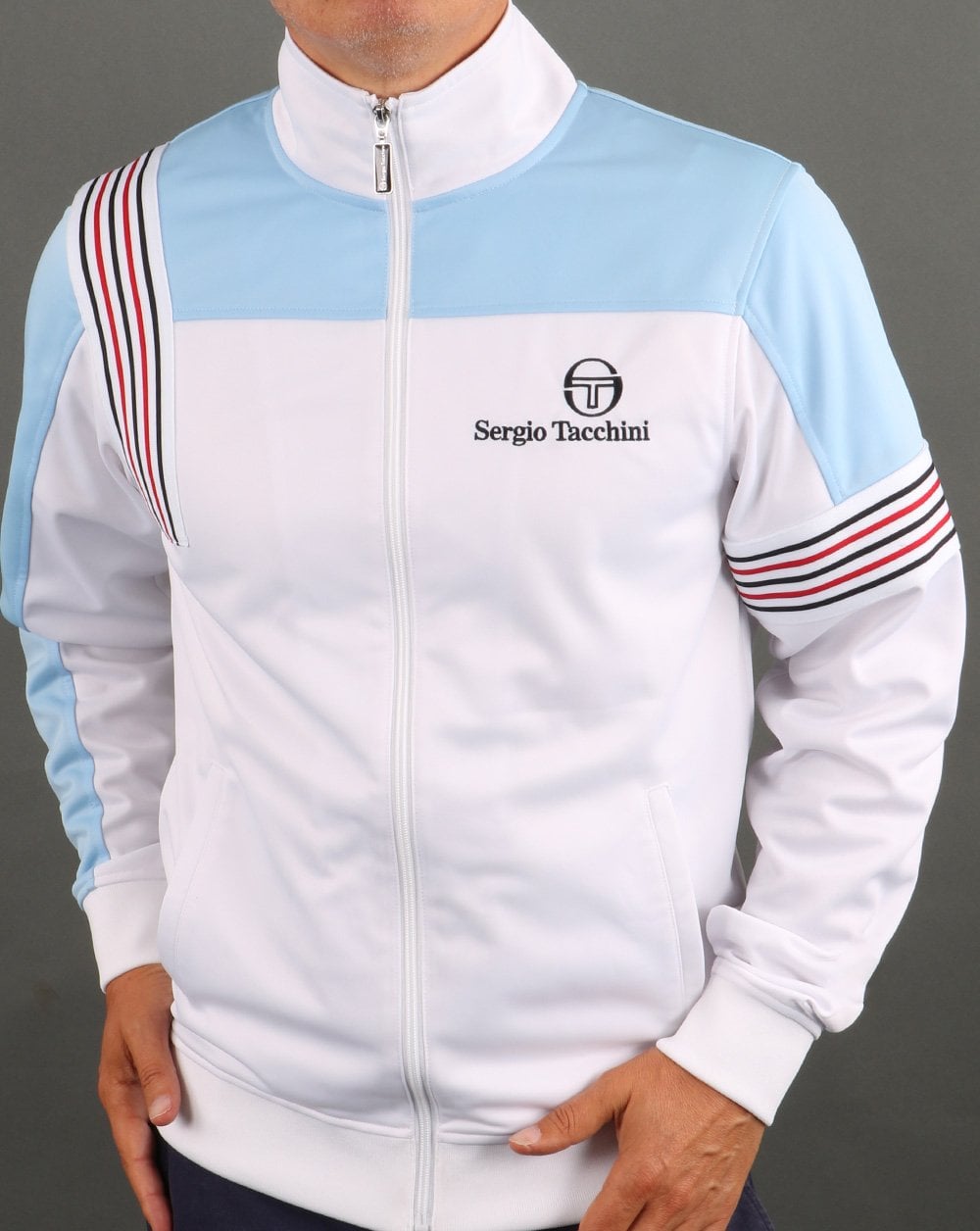 Sergio Tacchini Wilander Trainingsjacke Weißer Himmel