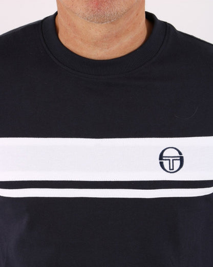 Sergio Tacchini Masters Langarm-T-Shirt Marineblau/Weiß