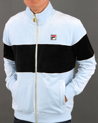 Fila Vintage Velours Trainingsjacke Himmelblau