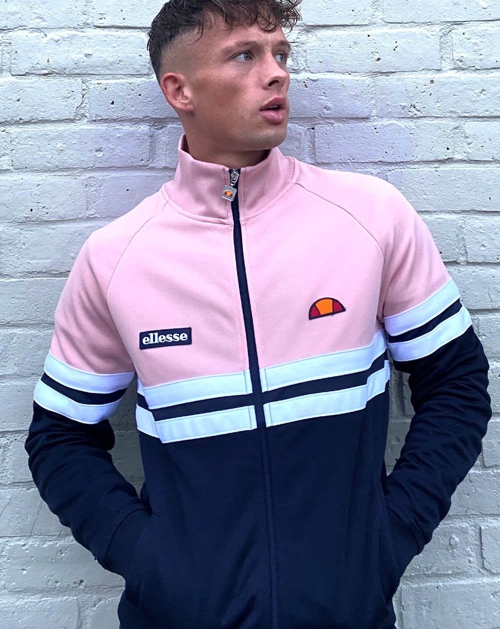 Ellesse Rimini Trainingsjacke Marineblau / Rosa