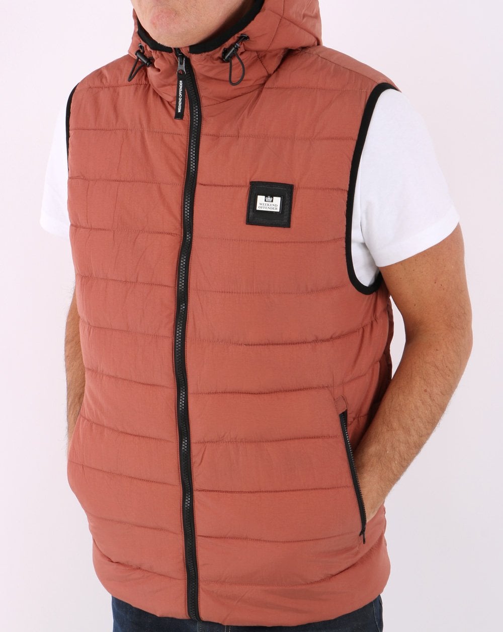 Weekend Offender Berglake Kapuzenweste Terrakotta