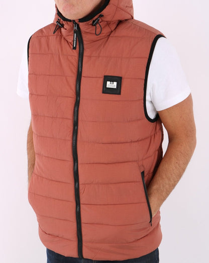 Weekend Offender Berglake Kapuzenweste Terrakotta