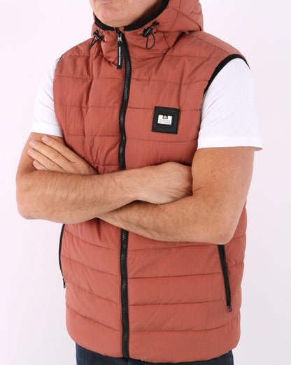 Weekend Offender Berglake Kapuzenweste Terrakotta