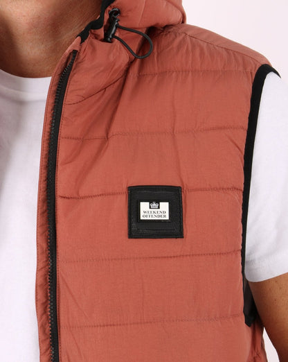 Weekend Offender Berglake Kapuzenweste Terrakotta