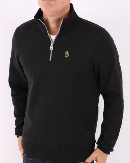 Luke Sport – Sydney – Sweatshirt mit 1/4-Reißverschluss, Schwarz