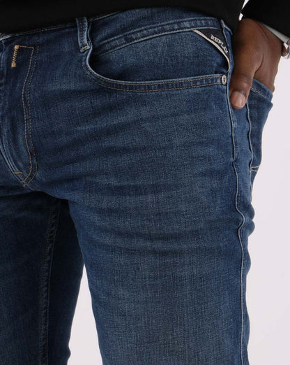 Replay – Anbass – Slim-Fit-Jeans in mittelalterlichem Blau