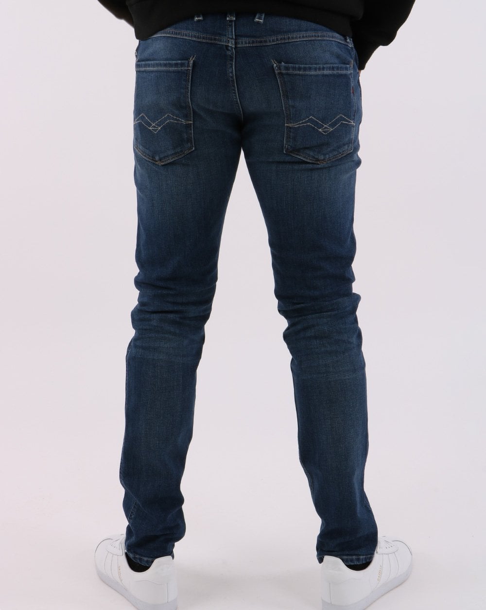 Replay – Anbass – Slim-Fit-Jeans in mittelalterlichem Blau