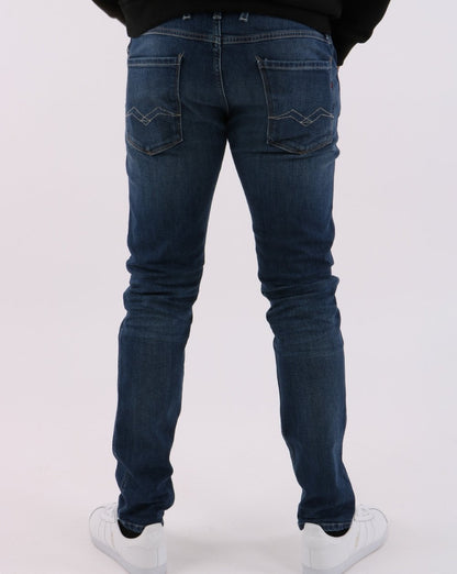 Replay – Anbass – Slim-Fit-Jeans in mittelalterlichem Blau