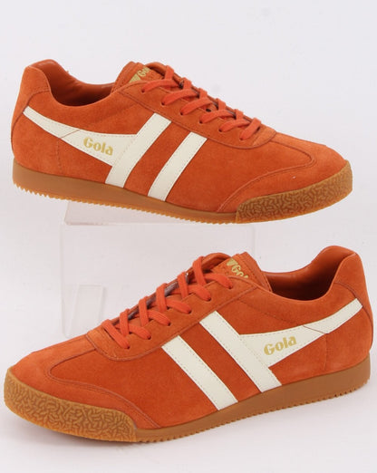 Gola Harrier Wildleder-Sneaker Orange/Weiß