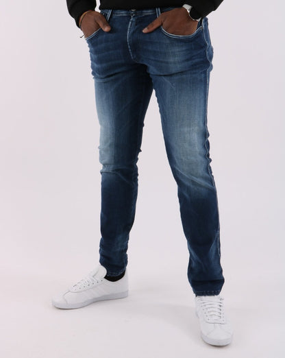 Replay Anbass Hyperflex Jeans Weißtöne - Blau