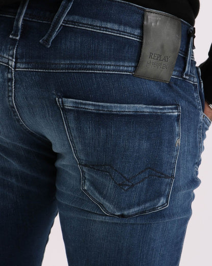 Replay Anbass Hyperflex Jeans Weißtöne - Blau