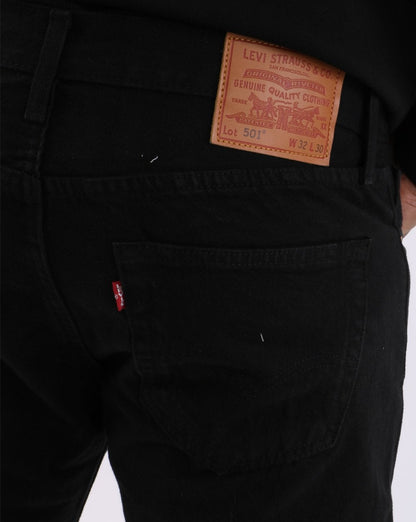 Levi's – 501 Original – Schwarze Straight-Fit-Jeans