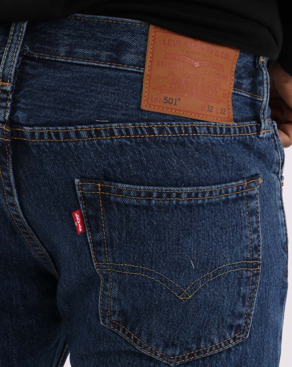 Levis 501 Straight Fit Jeans in Rinse-Waschung