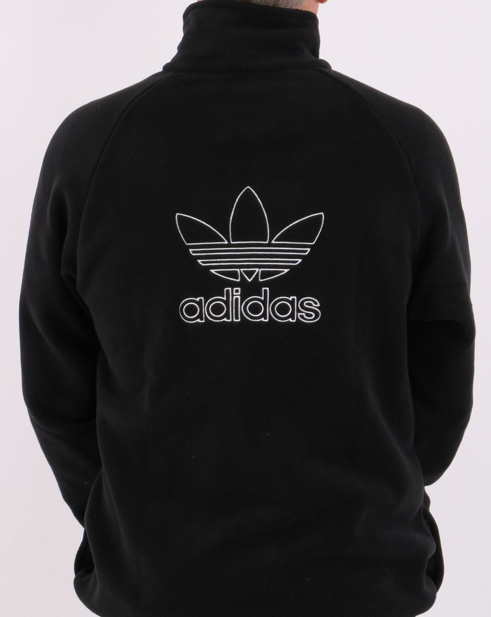 Adidas Originals Trefoil Half Zip Fleece Black