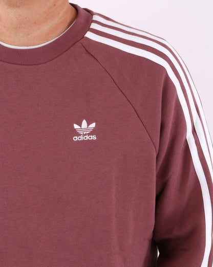 Adidas Originals 3-Streifen Crew Sweatshirt Quiet Crimson