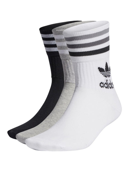 Adidas Originals Crew Socks 3 Pack White/Grey/Black