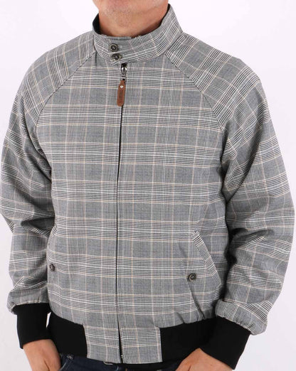 Harrington-Jacke Trojan Check Schwarz