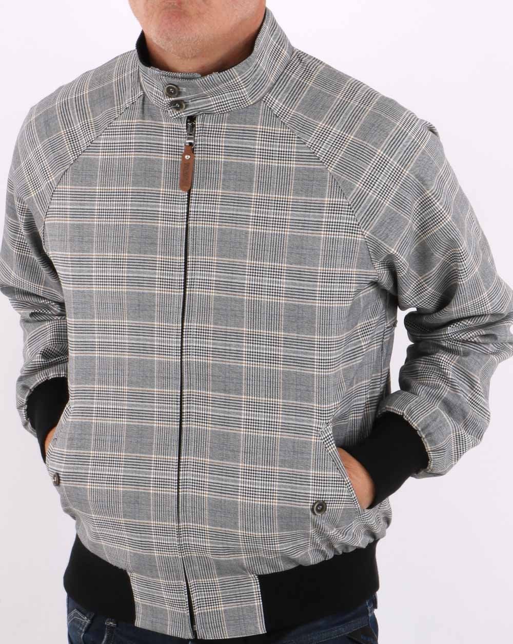 Harrington-Jacke Trojan Check Schwarz