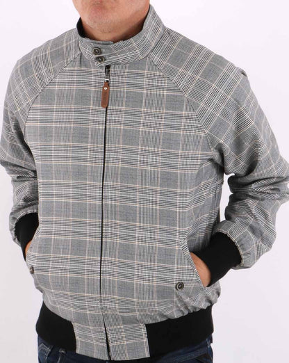 Harrington-Jacke Trojan Check Schwarz