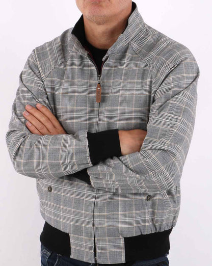 Harrington-Jacke Trojan Check Schwarz