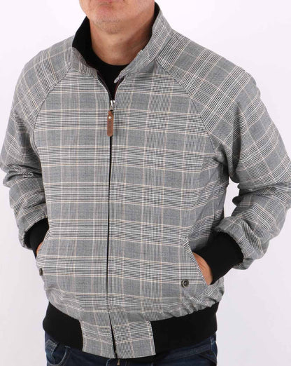 Harrington-Jacke Trojan Check Schwarz