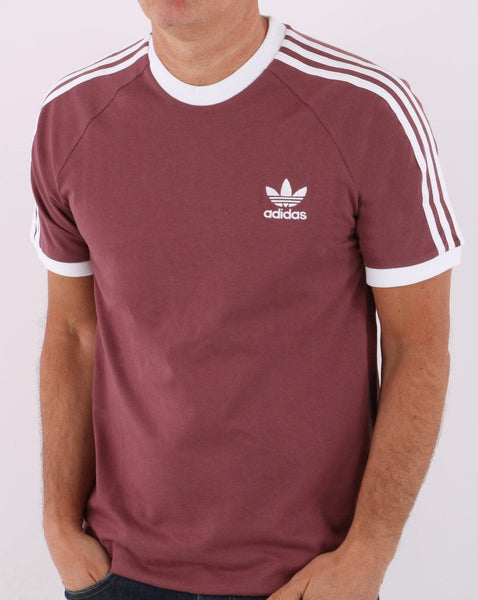 Adidas Originals 3 Stripes T Shirt Quiet Crimson