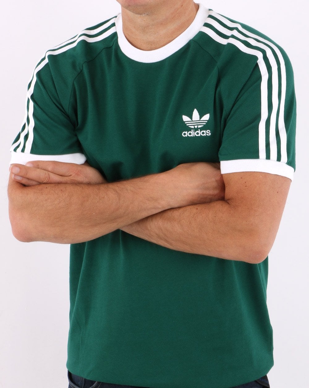 Adidas Originals 3-Streifen-T-Shirt Collegiate Green