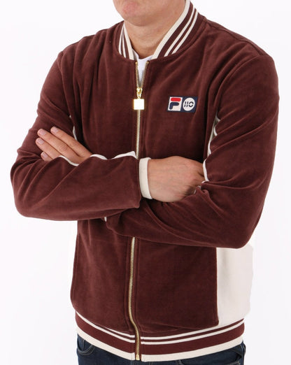 Fila Vintage Settanta 110 Velours-Trainingsoberteil Choc