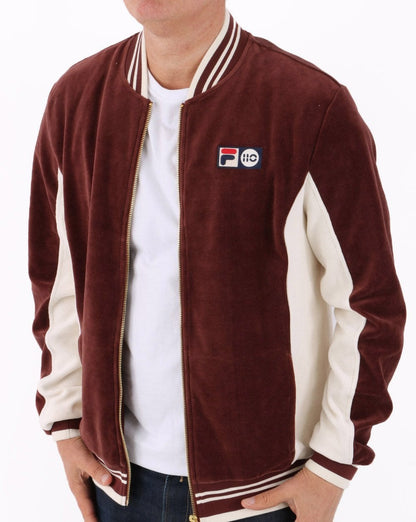 Fila Vintage Settanta 110 Velours-Trainingsoberteil Choc