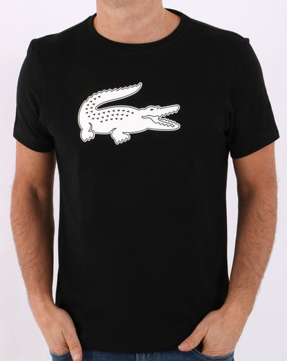 Lacoste Sport Logo T-Shirt Schwarz/Weiß