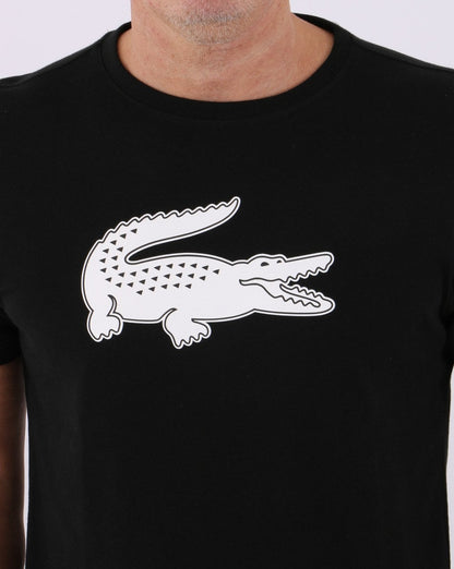 Lacoste Sport Logo T-Shirt Schwarz/Weiß