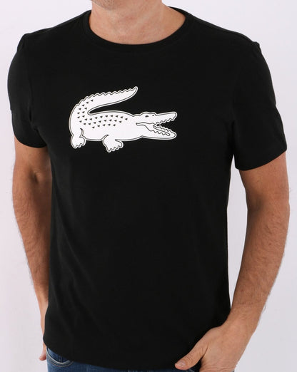 Lacoste Sport Logo T-Shirt Schwarz/Weiß