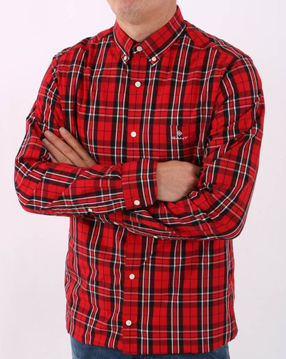 Gant Kariertes Hemd Hellrot