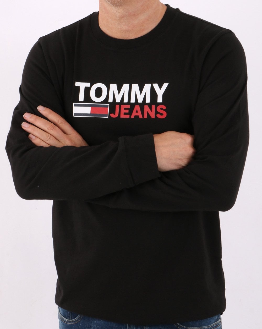 Tommy Jeans Long Sleeve Corp T-shirt Black
