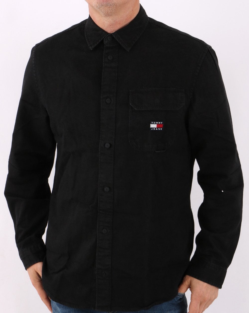 Tommy Jeans True Black Jeanshemd Schwarz