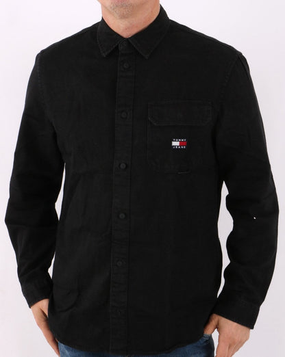 Tommy Jeans True Black Jeanshemd Schwarz