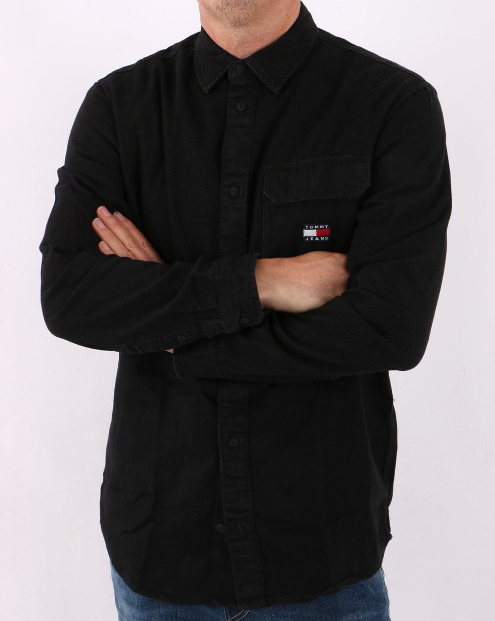 Tommy Jeans True Black Denim Shirt Black