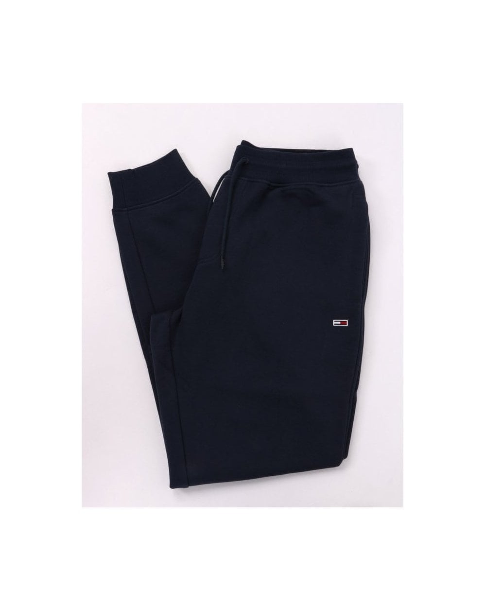 Tommy Jeans – Schmale Fleece-Trainingshose in Twilight Navy