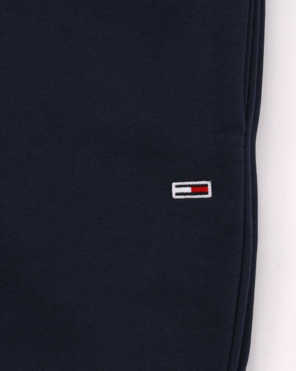 Tommy Jeans – Schmale Fleece-Trainingshose in Twilight Navy