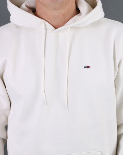 Tommy Jeans – Fleece-Kapuzenpullover in Creme