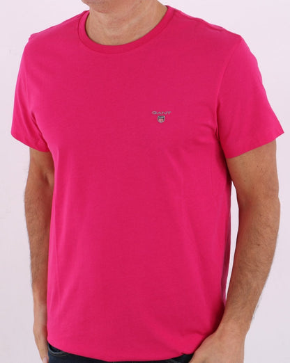 Gant Solid T-Shirt Pfauenrosa