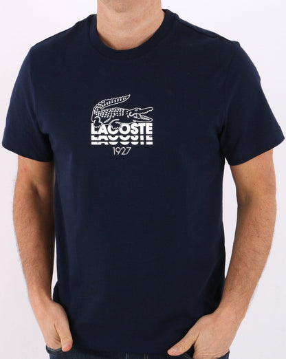 Lacoste Logo T-Shirt Marineblau